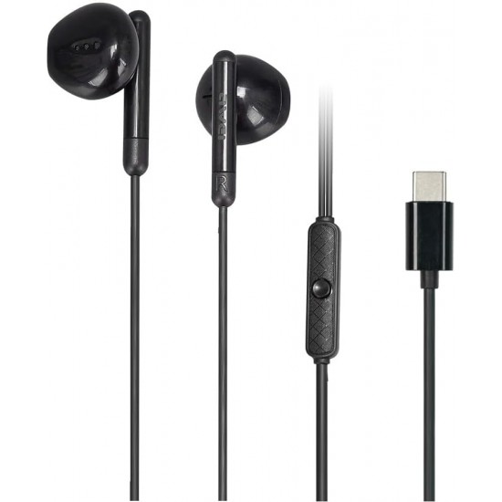 Headphone Mobile Wired Awei Pc-6T Black